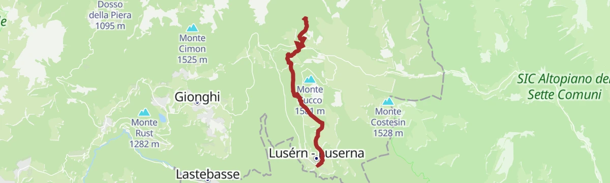 Route map: SAT / E235 - Caldonazzo - Luserna/Lusérn